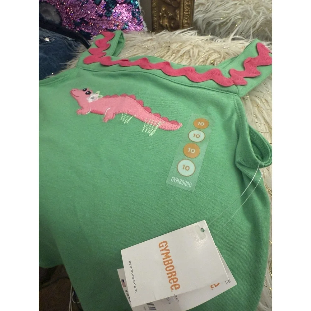 Gymboree Island Lily Girls Size 10 Green Top Shirt Blouse New